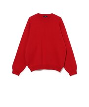 スウェットライク クルーネック ニット