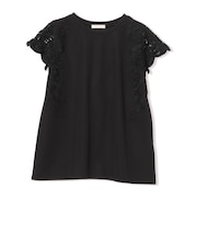 レース袖 コンビ Tシャツ