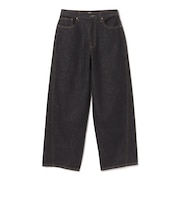 デニムライク カーブ ワイドパンツ