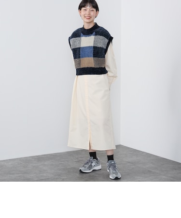 ニットベスト シャツワンピース （セットアイテム）