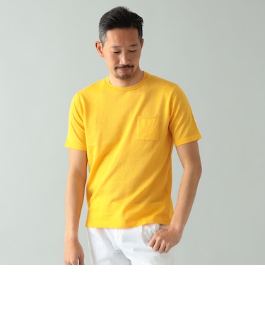Blu Bre / リネンコットン クルーネック ニット Tシャツ