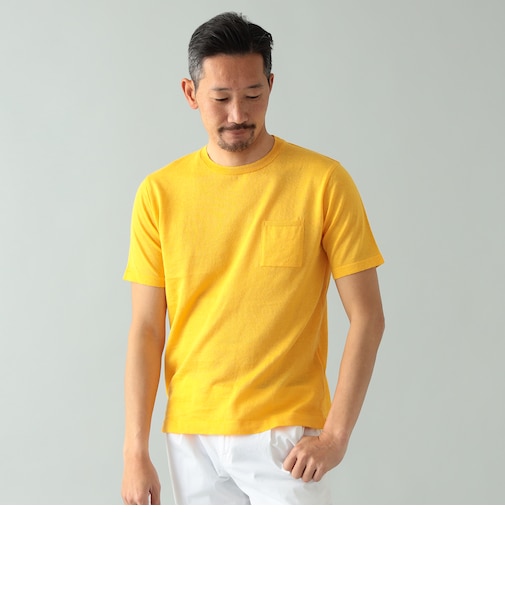 Blu Bre / リネンコットン クルーネック ニット Tシャツ