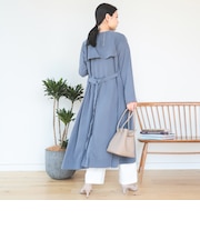 ノーカラートレンチコート
