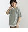 スリットネック フェイクレイヤー ワッフル Tシャツ