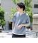 スリットネック フェイクレイヤー ワッフル Tシャツ