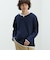 フェイクレイヤー スラブ キーネック Tシャツ