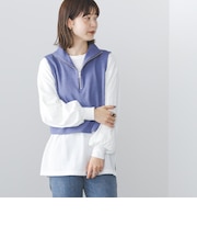 ハーフジップベスト × カットソーセット