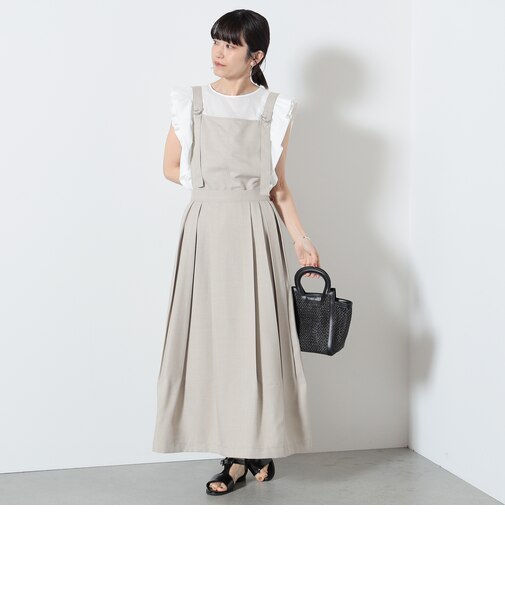 エプロンサス付き プリーツスカート
