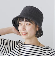 かぎ針編み風 バケットハット