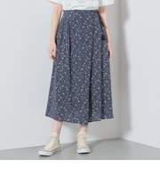 更紗花柄 ラップ風スカート