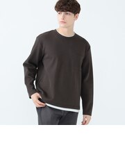 フェイクレイヤー カノコ ダンボール ロング スリーブ Tシャツ