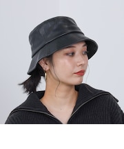 BEAMS HEART / フェイクレザー バケットハット