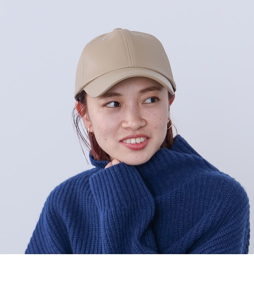 フェイクレザー キャップ