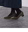 ブロックヒール スクエアトゥ パンプス