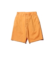 Plain Front Shorts Cut-Off Twill Garment Dye