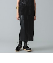 maturely / Fake Leather Work Skirt