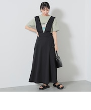 サスペンダー付き フレア  ジャンパースカート
