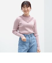 ヨークレース ニットプルオーバー