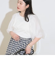 袖オーガンジー プルオーバー
