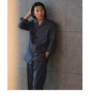 Massimo d’Augusto × Brilla per il gusto / 別注 TEO リネン ストライプ シャツジャケット