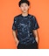 BEAMS / メッシュ プリント ルーズTシャツ
