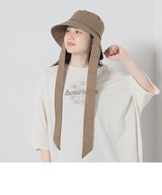 紐付き 麻混ハット