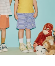 BEAMS mini / ボーダー ワッフル ショーツ （90～150cm）