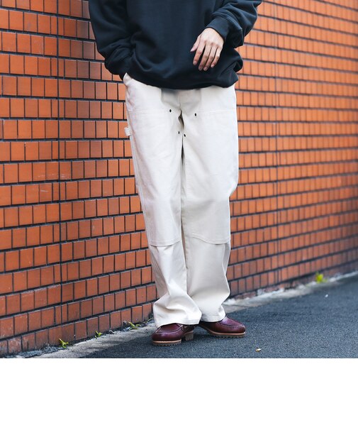 セミワイド ダブルニー ペインター パンツ