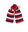 Muffler Cable Stripe Wool Fleece