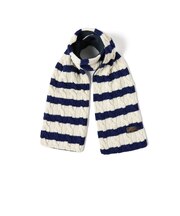 Muffler Cable Stripe Wool Fleece
