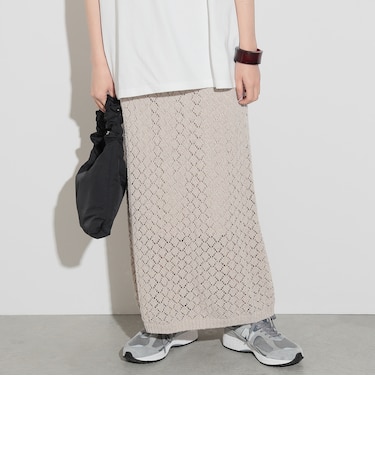 ラメニット ロングスカート