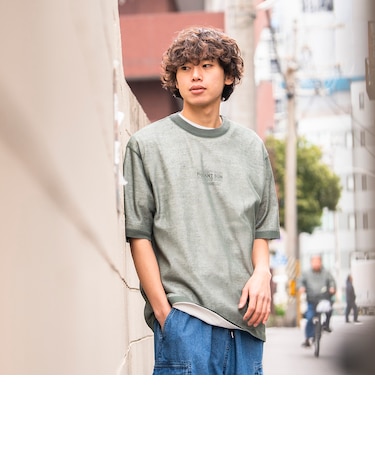 麻混リネン レイヤード ニット Tシャツ(Tシャツセット)