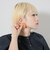 マットマーブル フープピアス