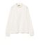 コットン モックネック ロングスリーブ Tシャツ