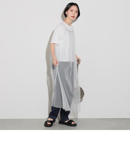 ラメチュールワンピース × Tシャツ（セットアイテム）