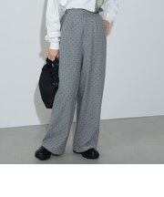 フロッキードット タックパンツ