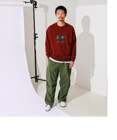 LACOSTE for BEAMS / 別注 ロゴ スウェット