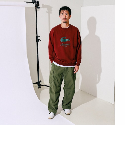 LACOSTE for BEAMS / 別注 ロゴ スウェット