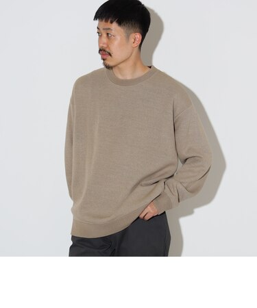 接結編み クルーネック カットソー