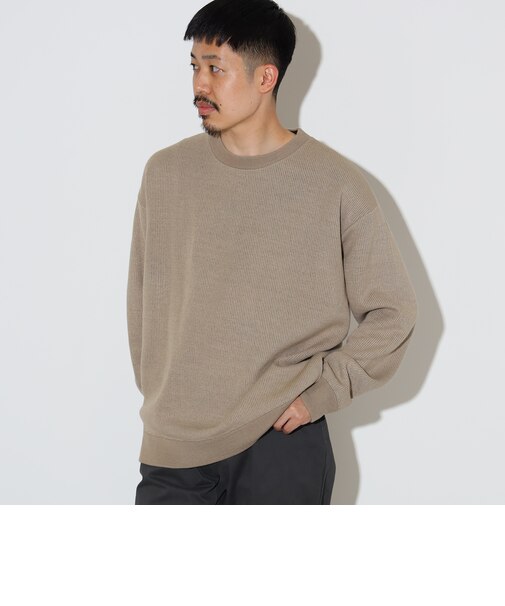 接結編み クルーネック カットソー