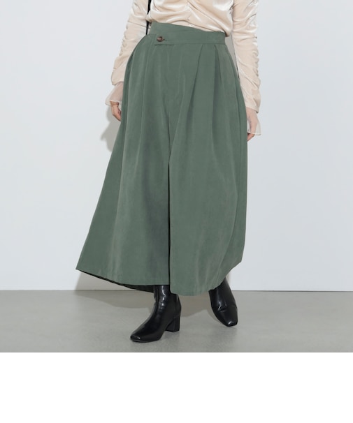 ウエストタック ピーチ ワイドパンツ