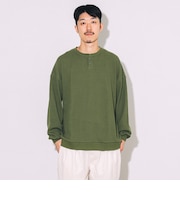 【SPECIAL PRICE】ワッフル ヘンリーネック Tシャツ
