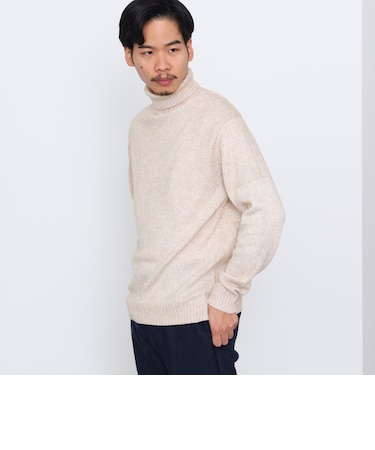 メランジ タートルネック ニット 24FW(S~XL・手洗い可能)