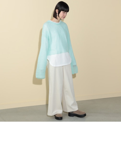 オーバーニット × ロングスリーブTシャツ セット（セットアイテム）