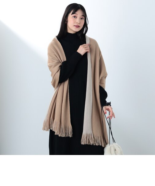 リバーシブル ラッセル編み ストール24FW