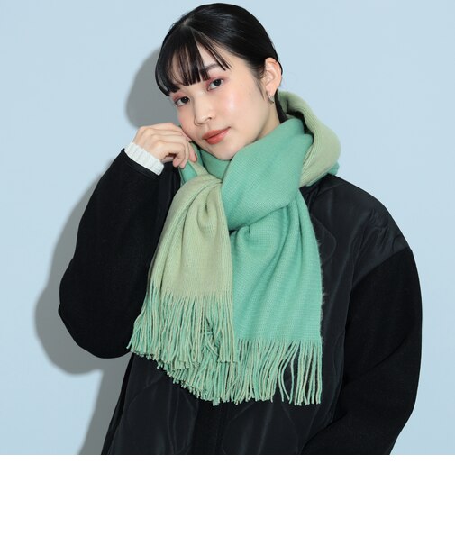 リバーシブル ラッセル編み ストール24FW