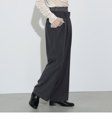 ウエスト レイヤード タックパンツ