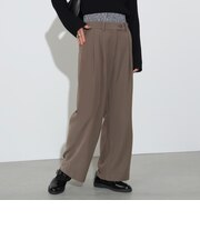 ウエスト レイヤード タックパンツ