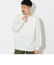 起毛 ワッフル クルーネック スウェット