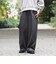 ウールライク ピンストライプ ワイドパンツ（S～M）